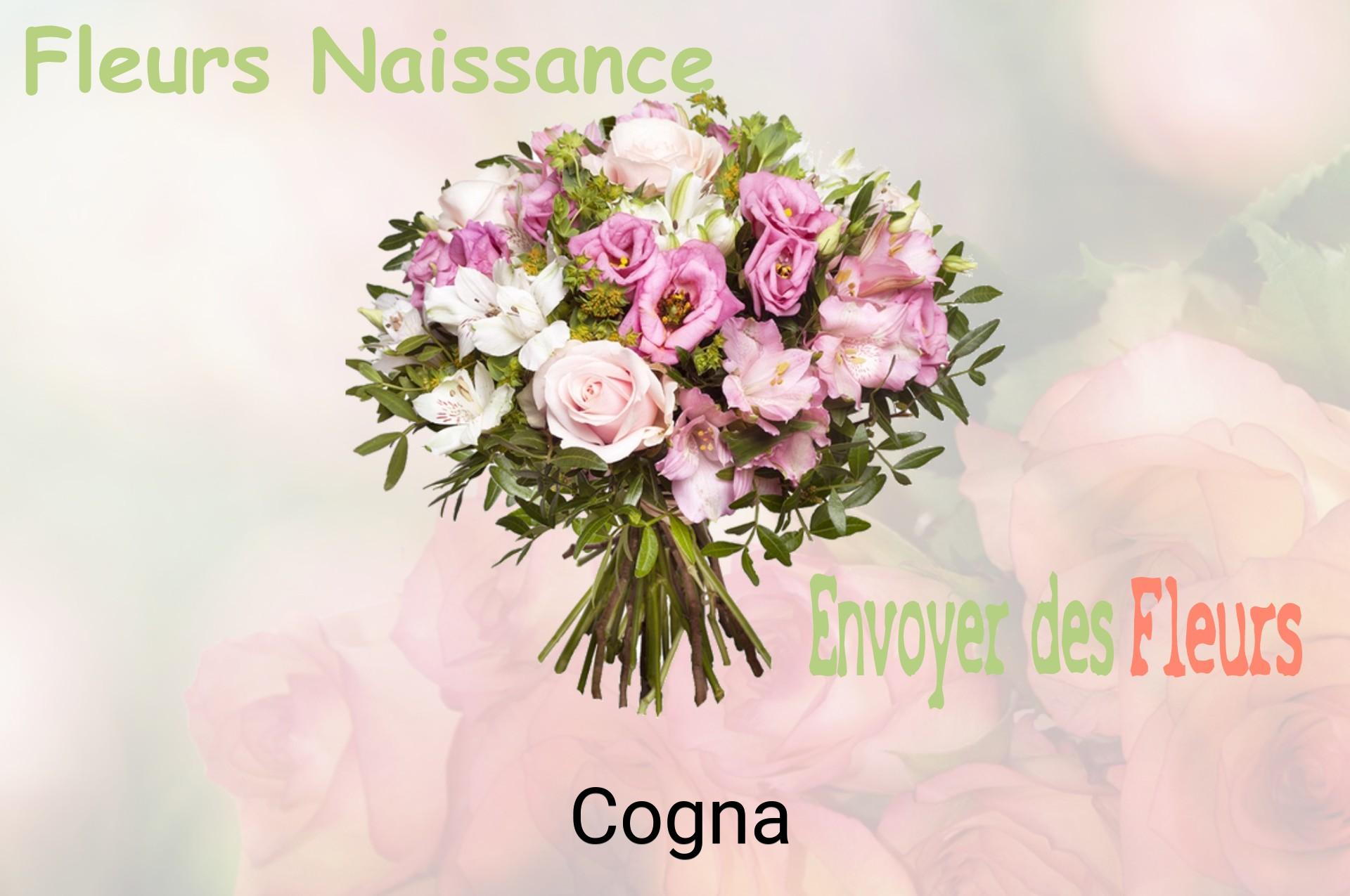 Bouquet de fleurs de naissance livré à Cogna